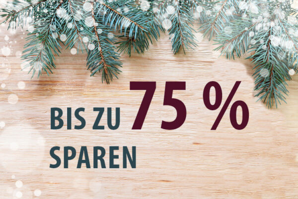 Bis zu 75 % sparen